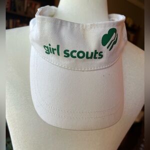 Girl Scouts White Visor with Green Logo